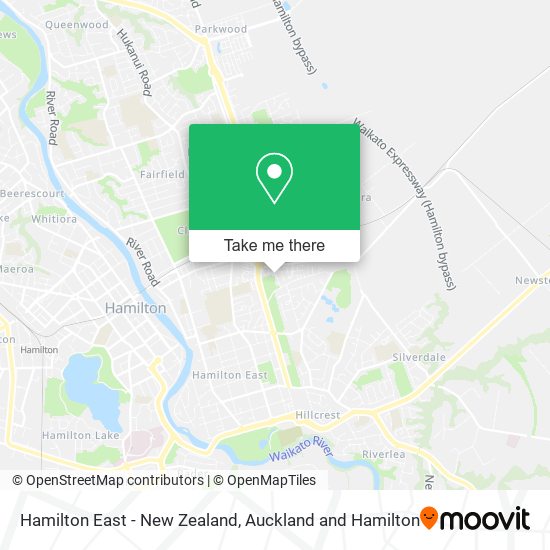 Hamilton East - New Zealand map