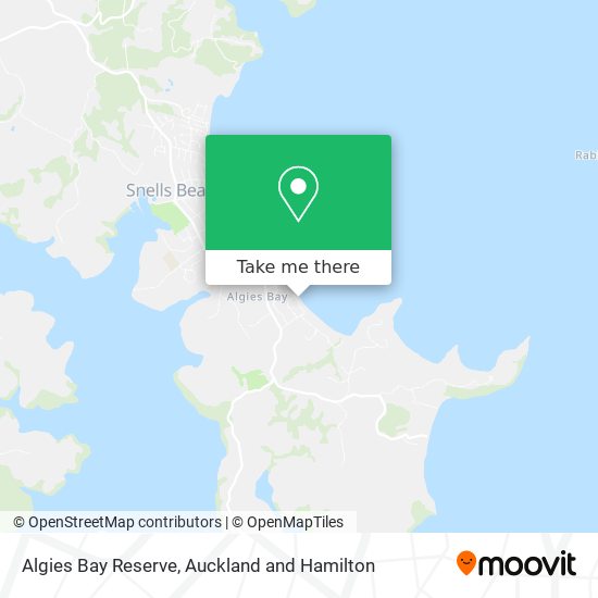 Algies Bay Reserve map