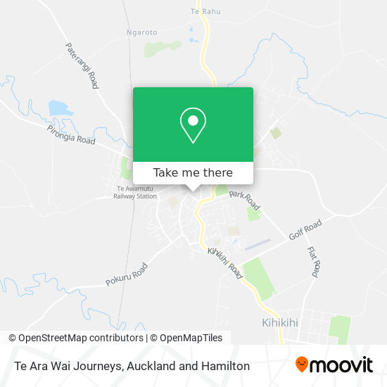 Te Ara Wai Journeys map