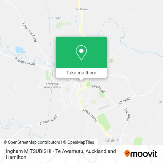 Ingham MITSUBISHI - Te Awamutu map