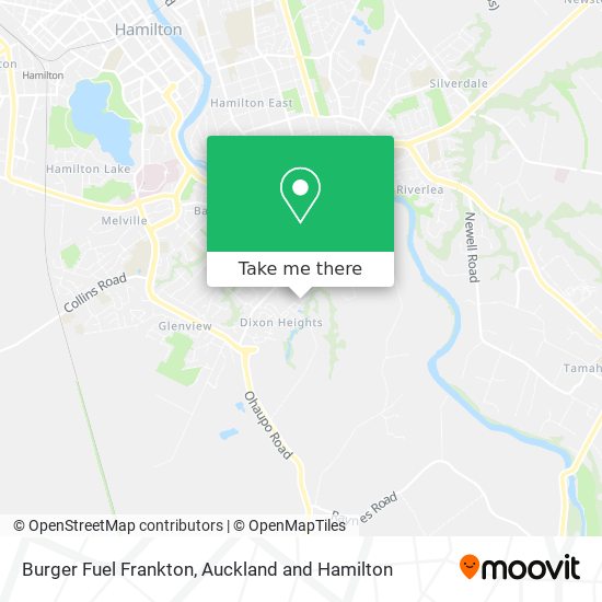 Burger Fuel Frankton map