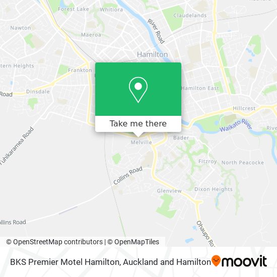 BKS Premier Motel Hamilton map