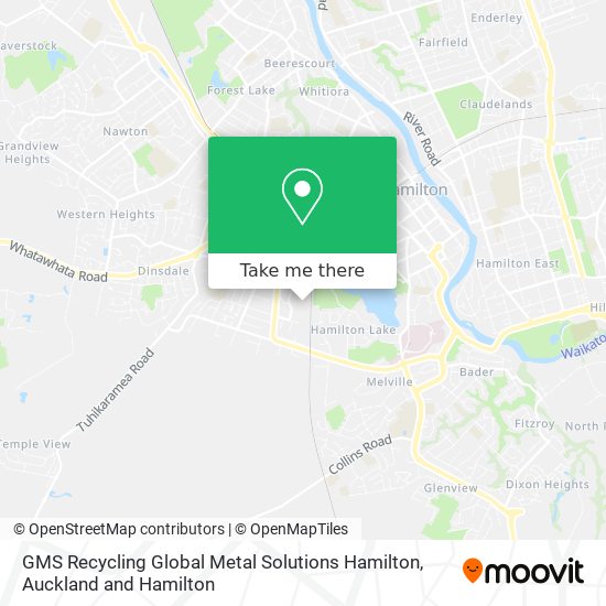 GMS Recycling Global Metal Solutions Hamilton map
