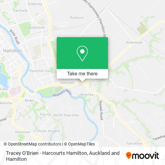 Tracey O'Brien - Harcourts Hamilton map