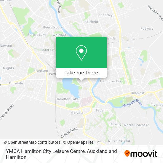 YMCA Hamilton City Leisure Centre map
