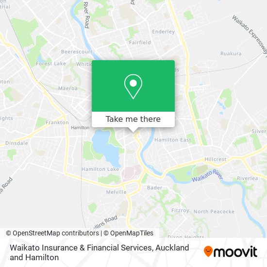 Waikato Insurance & Financial Services map