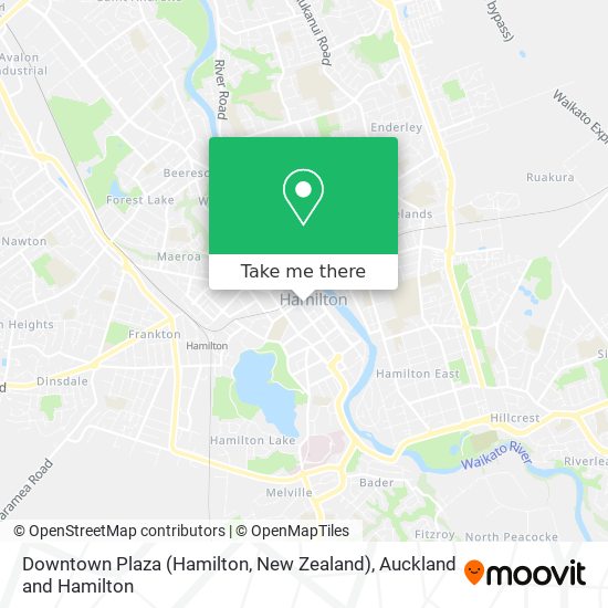 Downtown Plaza (Hamilton, New Zealand) map