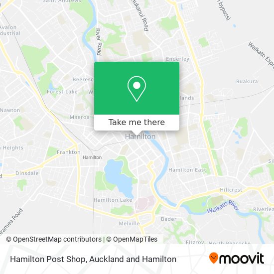 Hamilton Post Shop map