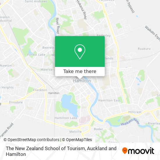 The New Zealand School of Tourism map