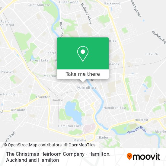 The Christmas Heirloom Company - Hamilton map