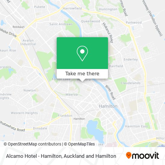 Alcamo Hotel - Hamilton map