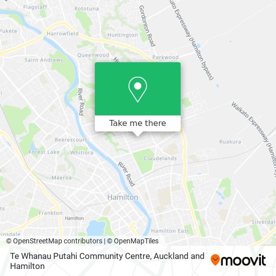 Te Whanau Putahi Community Centre map