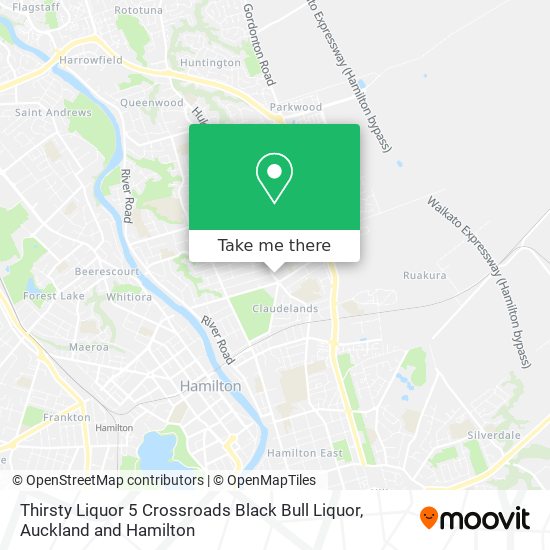 Thirsty Liquor 5 Crossroads Black Bull Liquor map