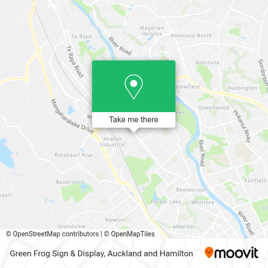 Green Frog Sign & Display map