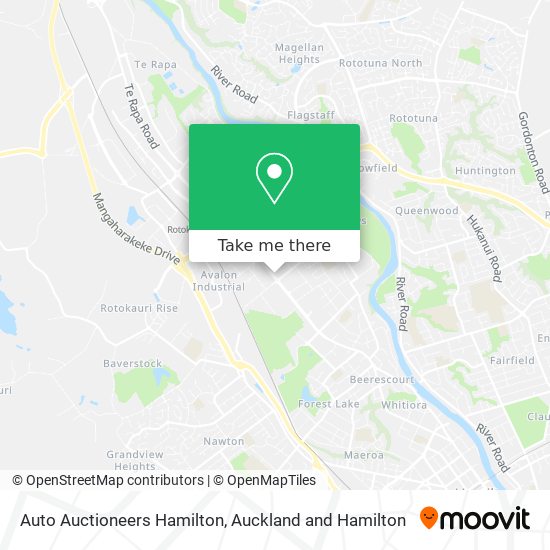Auto Auctioneers Hamilton map