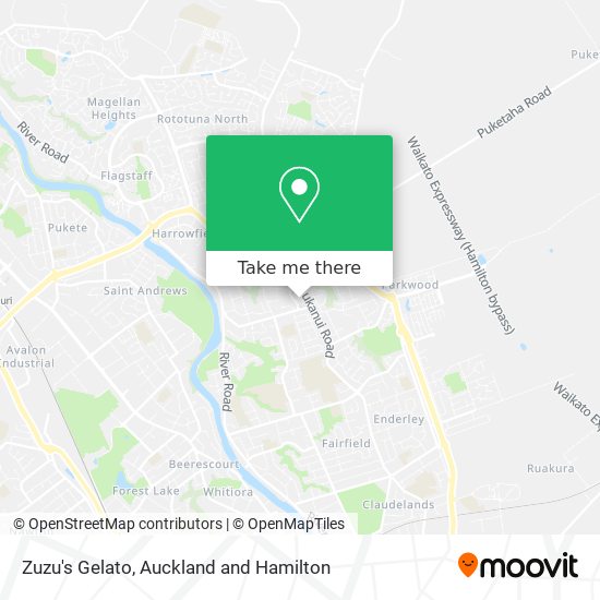Zuzu's Gelato map