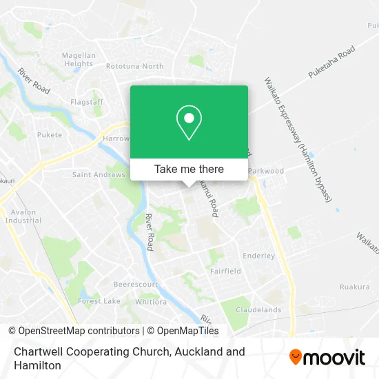 Chartwell Cooperating Church map