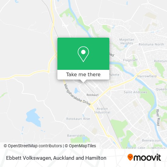Ebbett Volkswagen map