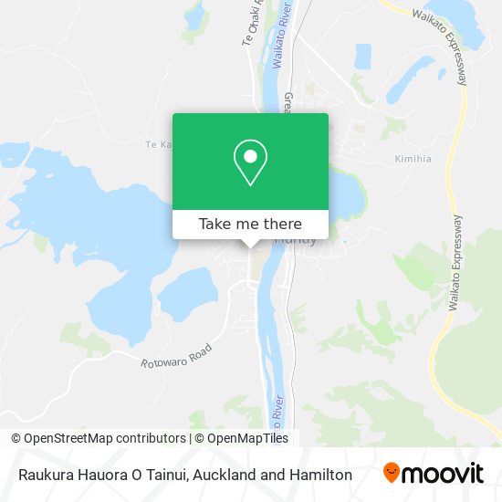 Raukura Hauora O Tainui map