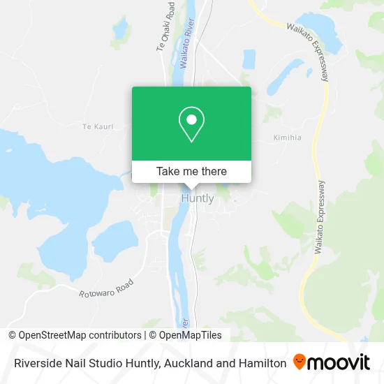 Riverside Nail Studio Huntly map