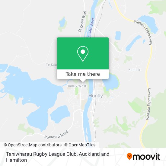 Taniwharau Rugby League Club map