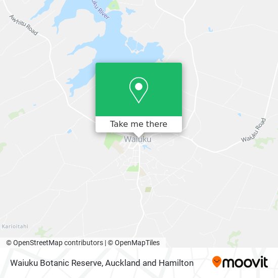 Waiuku Botanic Reserve map