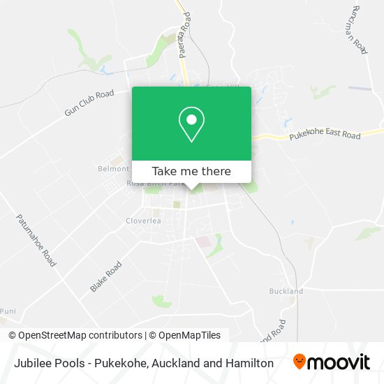 Jubilee Pools - Pukekohe map