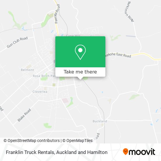 Franklin Truck Rentals map