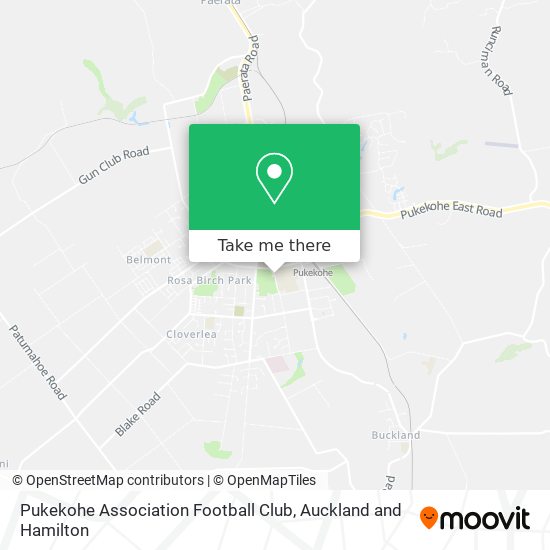 Pukekohe Association Football Club map