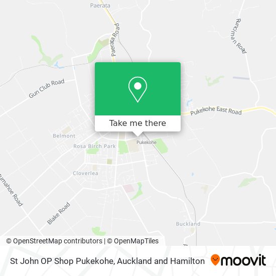 St John OP Shop Pukekohe map