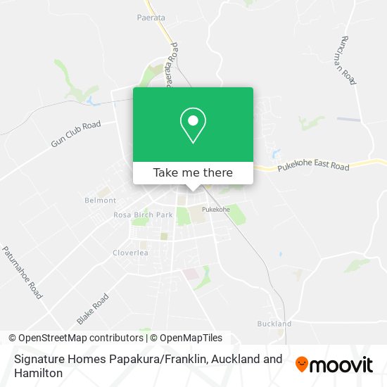 Signature Homes Papakura / Franklin map