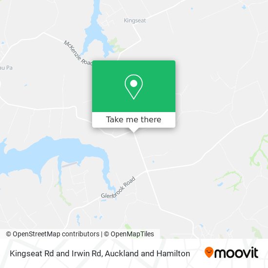 Kingseat Rd and Irwin Rd map