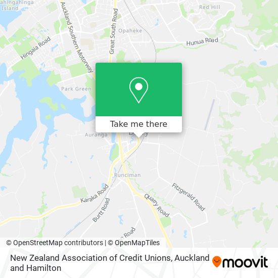 New Zealand Association of Credit Unions map