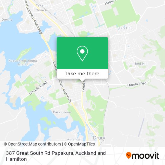 387 Great South Rd Papakura map