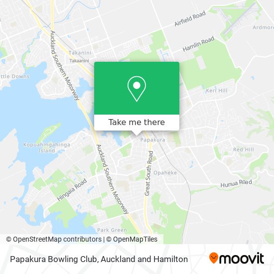 Papakura Bowling Club map