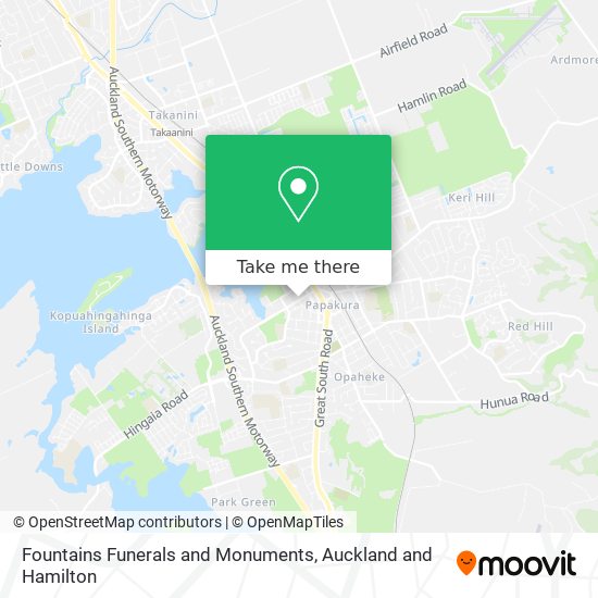 Fountains Funerals and Monuments map
