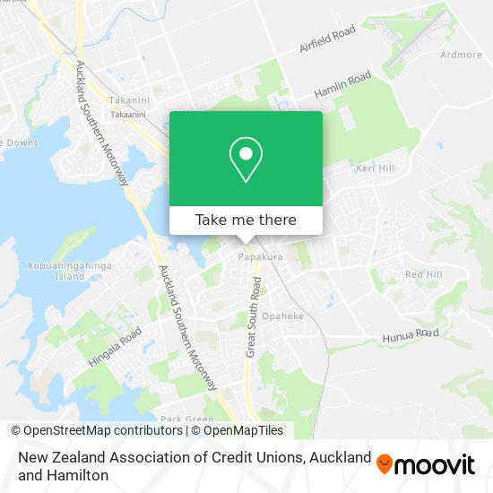 New Zealand Association of Credit Unions map