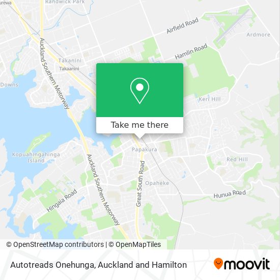 Autotreads Onehunga map