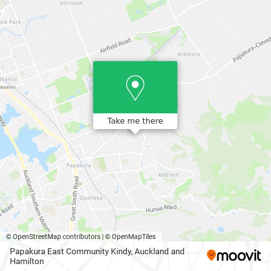 Papakura East Community Kindy map