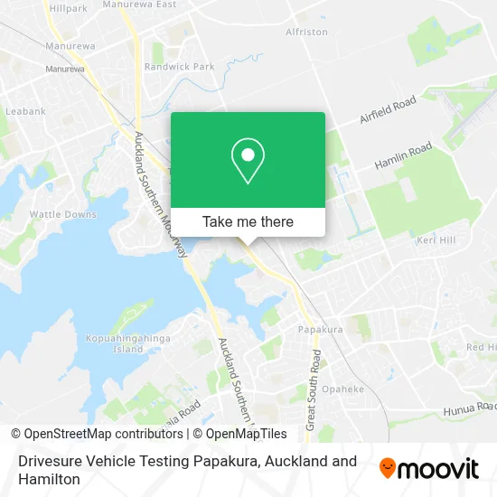 Drivesure Vehicle Testing Papakura map