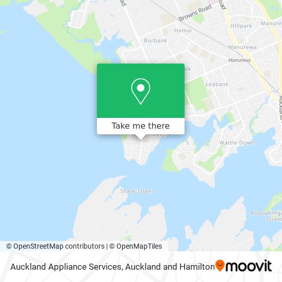 Auckland Appliance Services map
