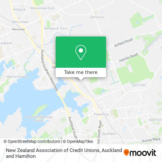 New Zealand Association of Credit Unions map