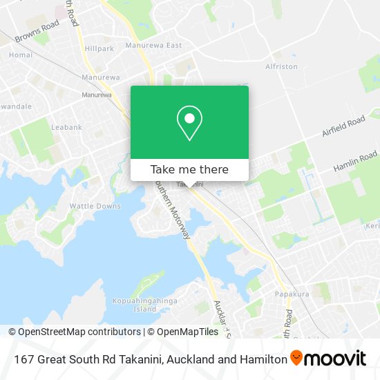 167 Great South Rd Takanini map