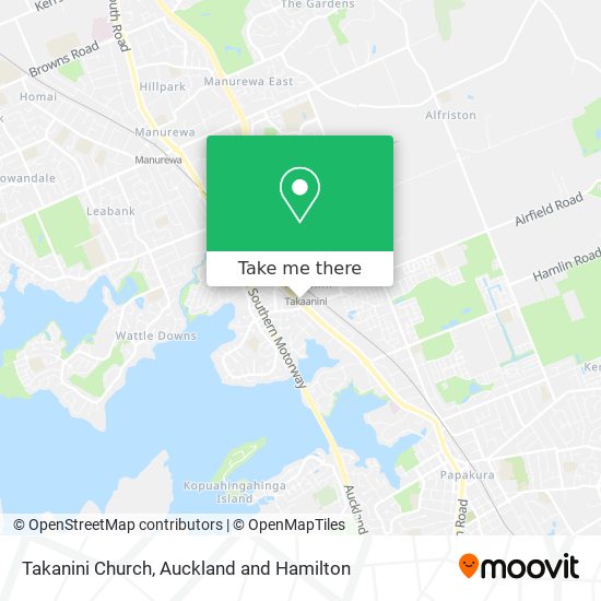 Takanini Church map