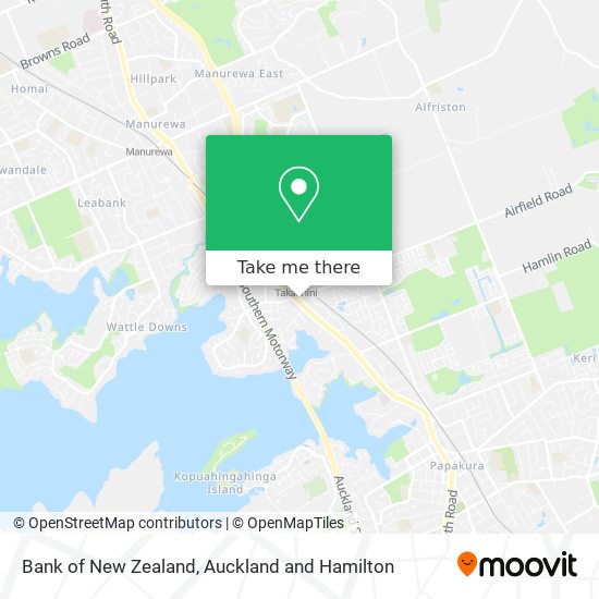 Bank of New Zealand map