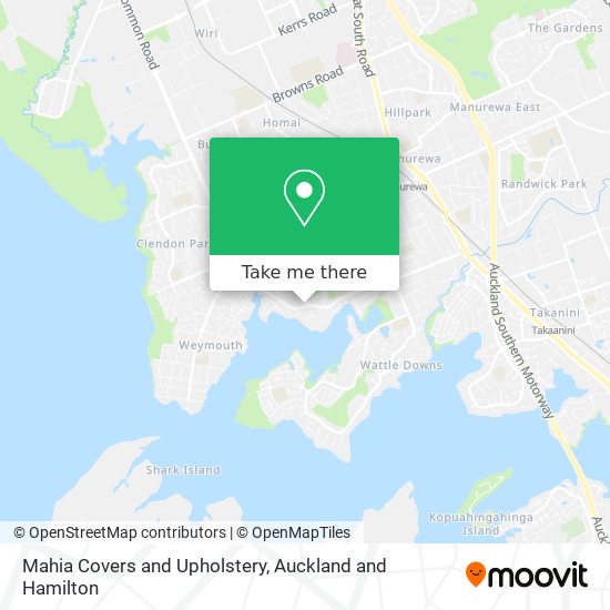 Mahia Covers and Upholstery map