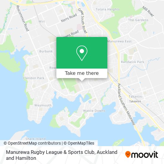 Manurewa Rugby League & Sports Club map