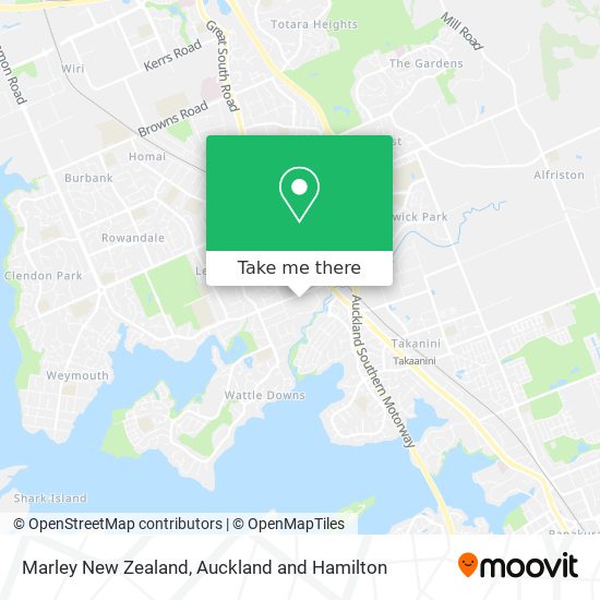 Marley New Zealand map