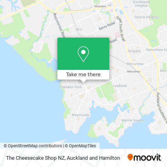 The Cheesecake Shop NZ map