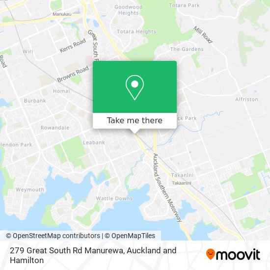 279 Great South Rd Manurewa map